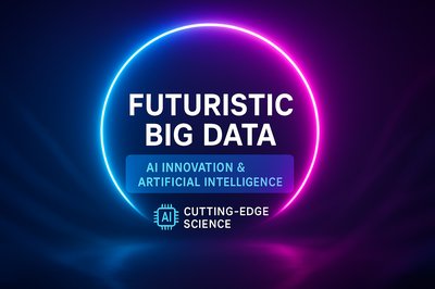 Futuristic Big Data Promotional Graphic with Neon Elements