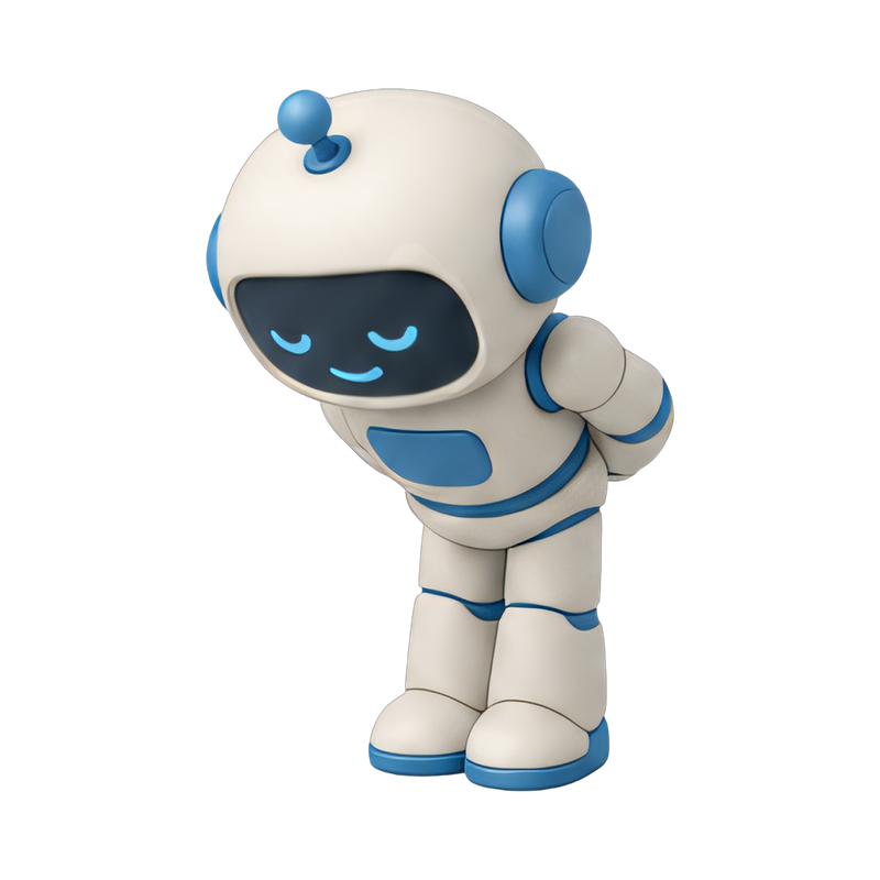 humanoid robot bowing gracefully