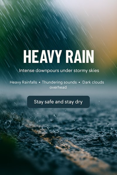 Dynamic Visual Design for Heavy Rain Theme