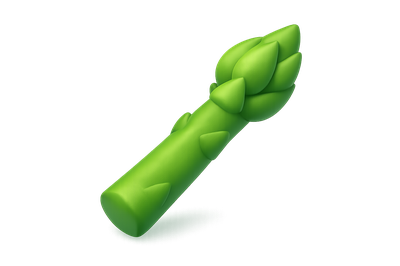 Stylized 3D Asparagus Icon