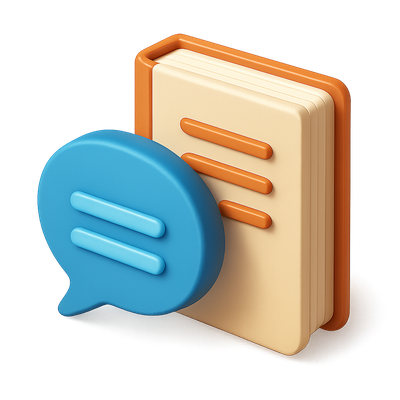 3D Icon Representing Natural Language Processing Concept