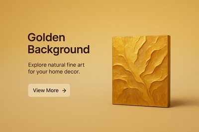 Elegant Golden Abstract Art for Home Decor