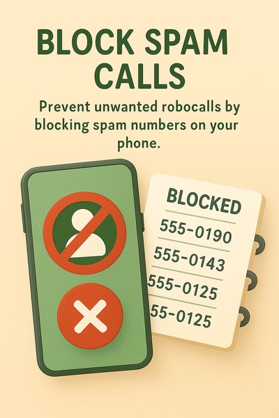 Informative Graphic on Blocking Spam Calls