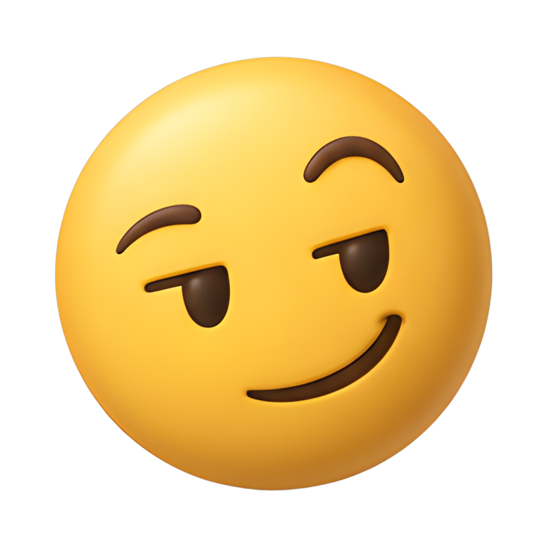 smirking smiley face design