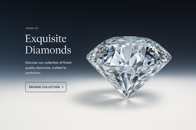Stylish Web Design Featuring Exquisite Diamonds
