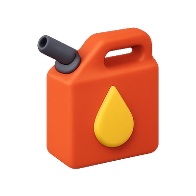 3D Illustration of a Fuel Canister with Nozzle
