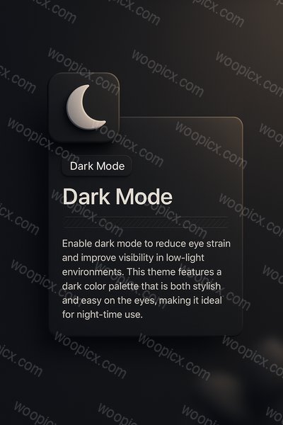 Dark Mode Web Design Concept with 3D Elements