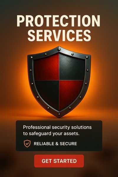Shield Graphic for Protection Services Promotion
