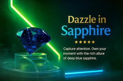 Elegant Sapphire Presentation with Neon Accents