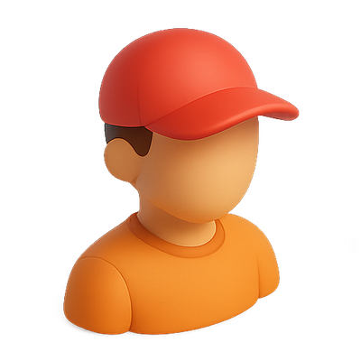 Stylized 3D Character Icon in Casual Outfit