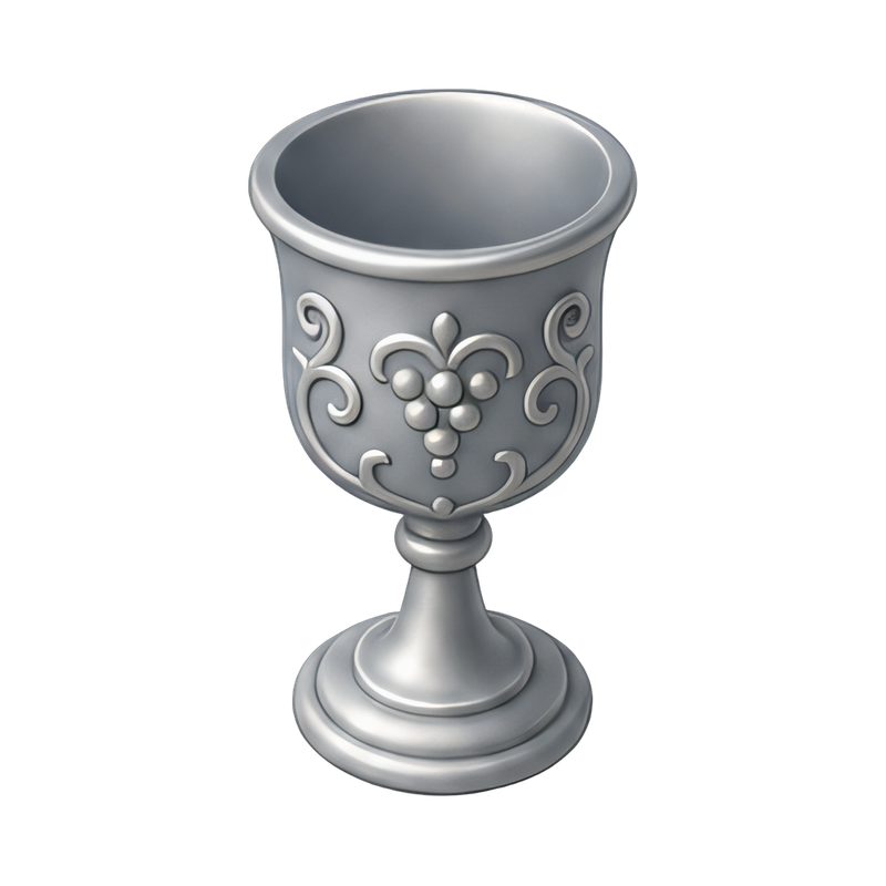 elegant silver kiddush cup