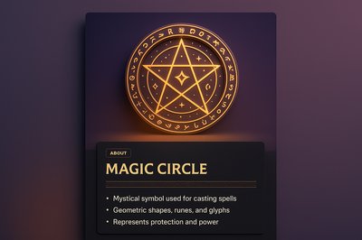 3D Magic Circle Illustration with Dark Overlay