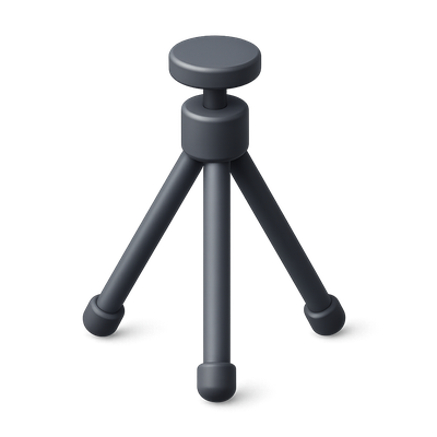 Stylish 3D Tripod Icon with Isometric View