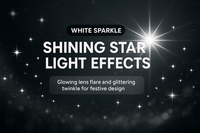 Elegant Star Light Effect Graphic for Festive Designs