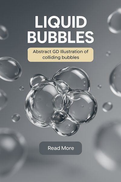 Abstract Illustration of Liquid Bubbles with Modern Design