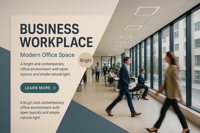 Modern Office Space with Blurred Motion in a Business Environment
