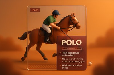 3D Illustration of Polo Player with Transparent Design Elements