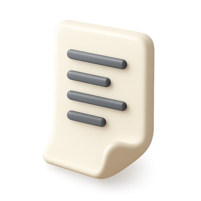 Stylish 3D Bill Icon with Isometric View