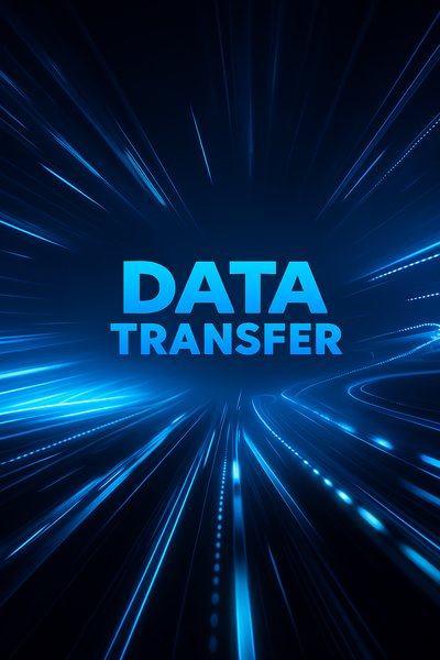 Futuristic Data Transfer Concept with Dynamic Lines