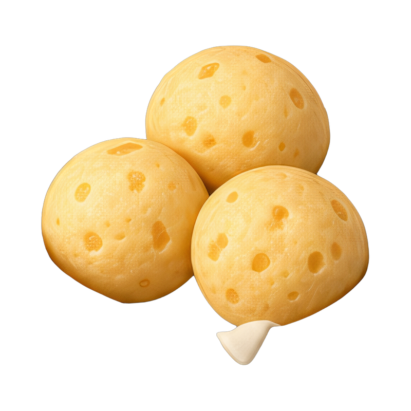 freshly baked pao de queijo