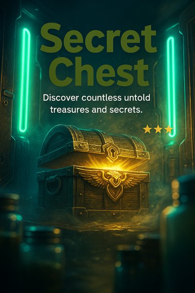 Dynamic Secret Chest Design with Neon Accents