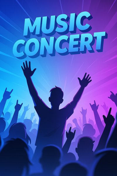 Dynamic Crowd Silhouettes at a Music Concert