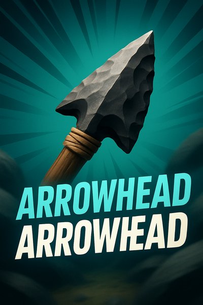 Dynamic Arrowhead Illustration with Engaging Aesthetic