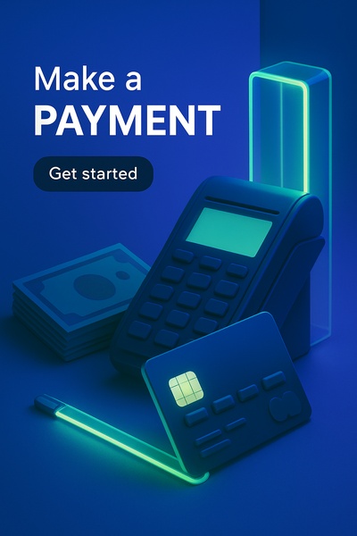 Neon Shadows: Payment Composition with Fluorescent Elements
