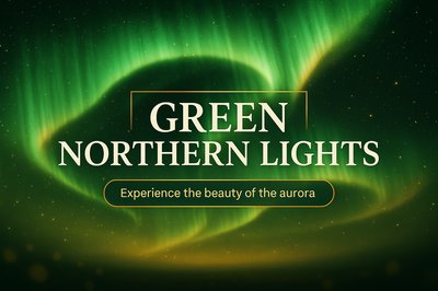 Stunning Aurora Borealis Graphic with Vibrant Green Hues