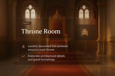 Elegant Throne Room Design with Architectural Details