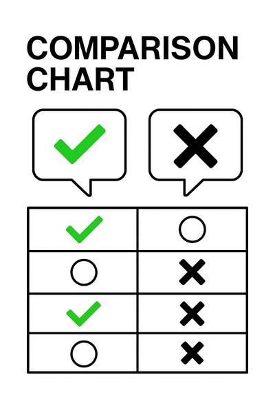 Simple Comparison Chart with Check and Cross Icons