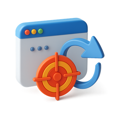 Colorful 3D Icon Design for Retargeting Pixel Tracking