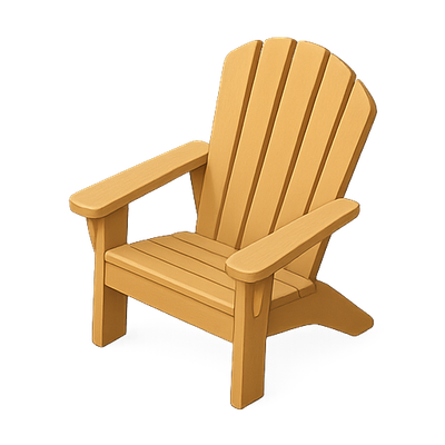 Illustration of a Classic Adirondack Chair