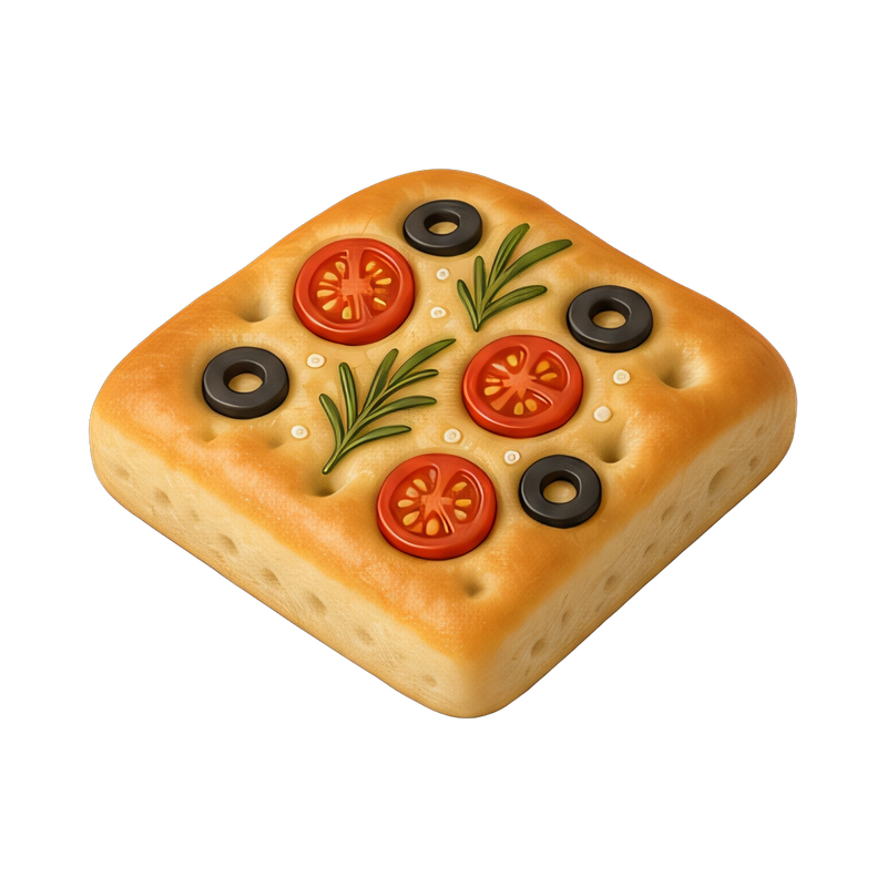colorful focaccia art