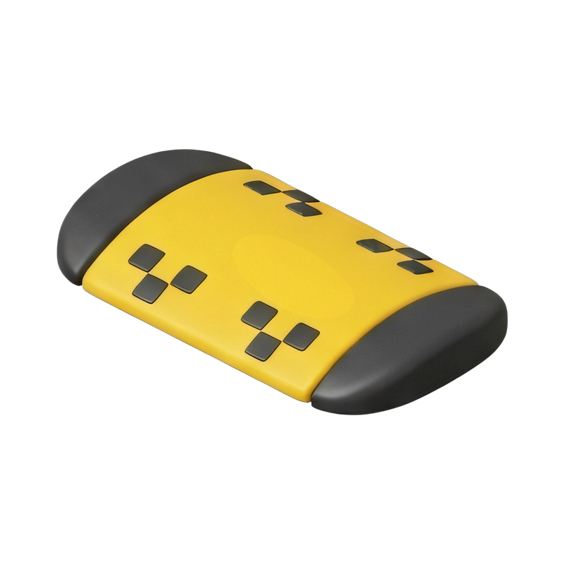 Speed bump with bright markings