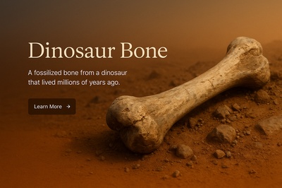 Dinosaur Bone Illustration for Web Design