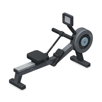 Stylish 3D Rowing Machine Icon for Fitness
