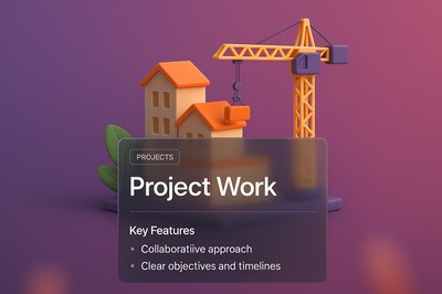 3D Web Page Design with Project Work Theme