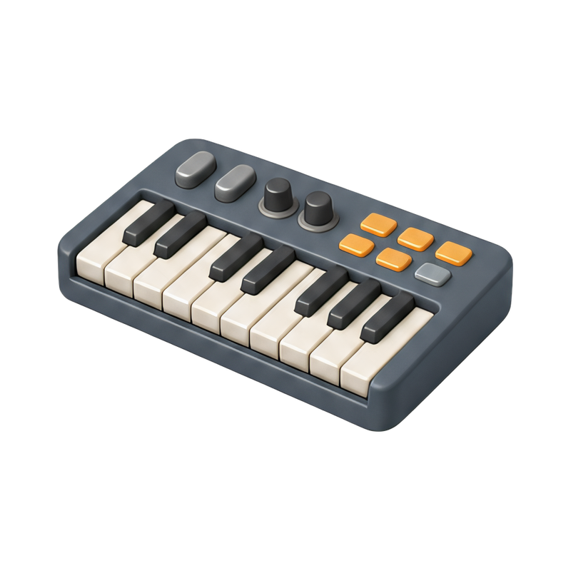 modern synthesizer keyboard