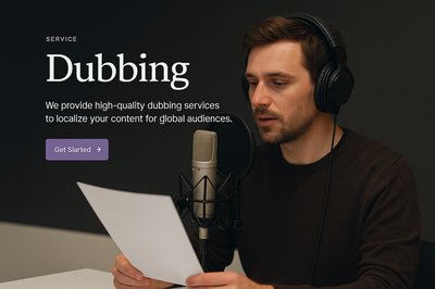 Modern Web Design for Dubbing Services