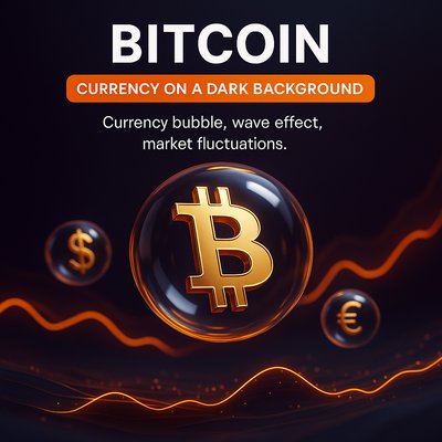 3D Bitcoin Graphic Representing Cryptocurrency Trends