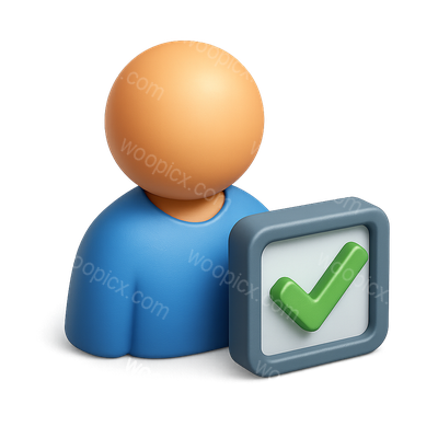 3D Validator Icon with Volumetric Design