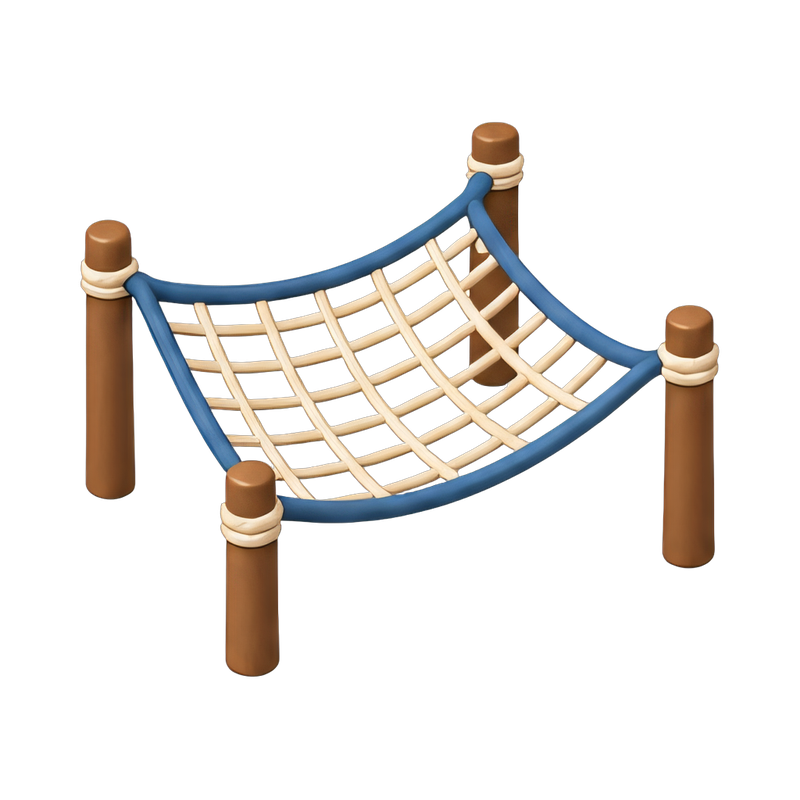 stretched safety net outdoors
