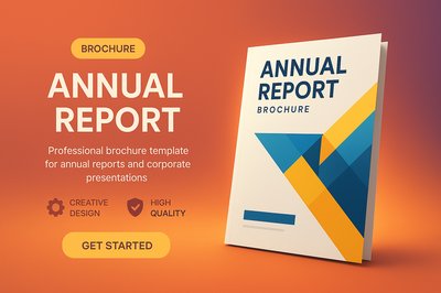 Modern Annual Report Brochure Template Design