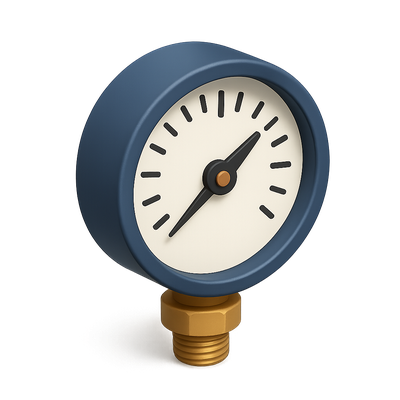 3D Barometer Icon with Volumetric Design
