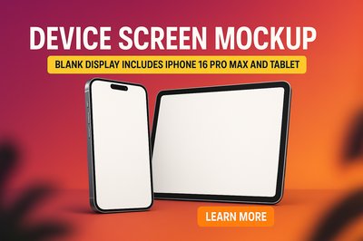 Device Screen Mockup Featuring Smartphone and Tablet