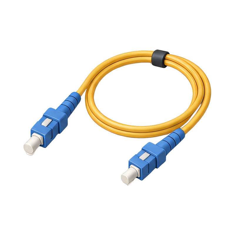 optical fiber patch cord close-up
