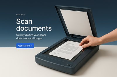 Stylish Web Design for Document Scanning Product
