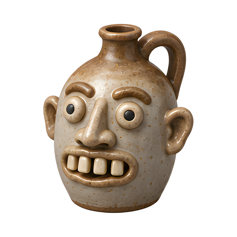 unique stoneware face jug