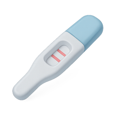 Digital Pregnancy Test Device Displaying Results